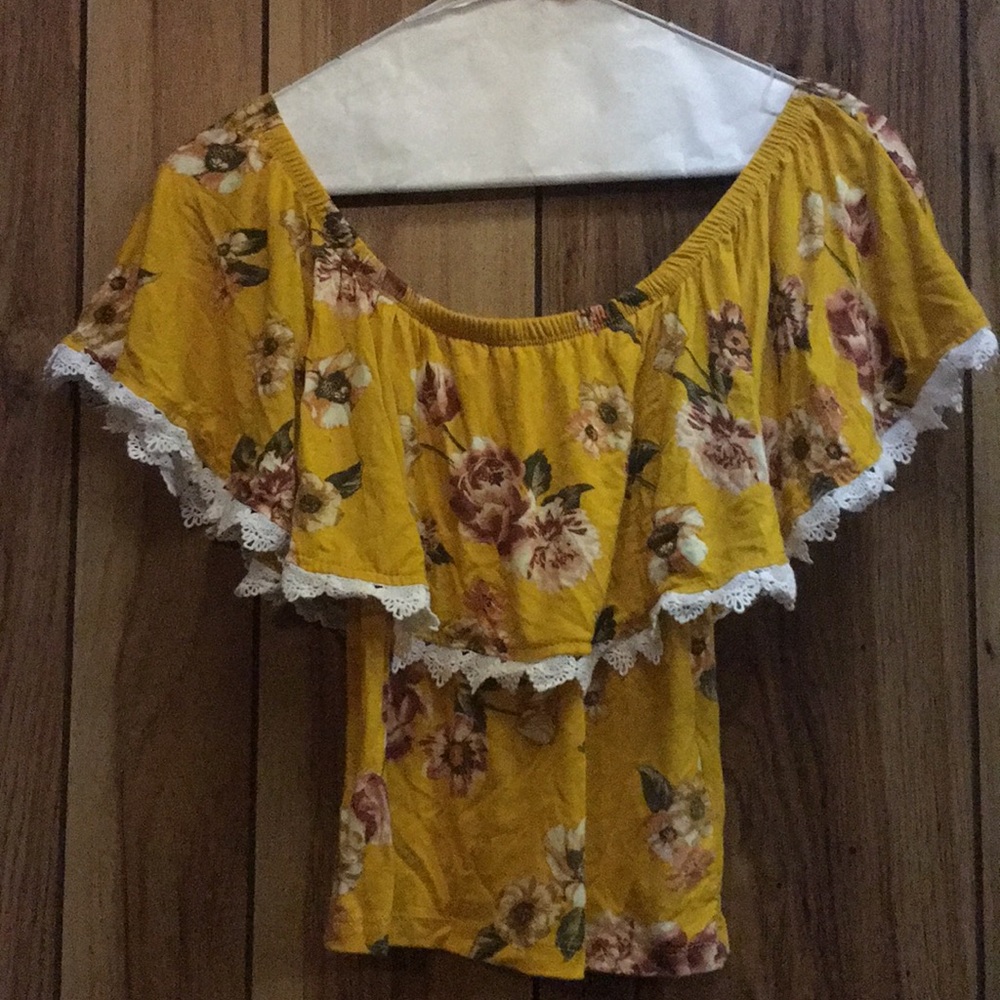 Yellow floral shirt